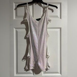 Dolls Kill - Club Exx - Cutout Sequin Romper